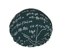 Modello di formule matematiche scritte a mano,Cuffia da doccia, cuffia da notte, doppio strato, impermeabile, elastica, riutilizzabile.