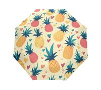 Modello Di Frutta Con Ananas Cartoon Ombrello Pieghevole Automatico Ombrelli Antivento Protezione UV da Viaggio per Bambini Ragazzi Ragazze