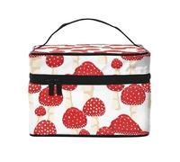 Modello di funghi rossi dell'agarico di mosca, Borsa per il trucco Borsa per cosmetici Borsa da viaggio portatile da viaggio Astuccio per matite