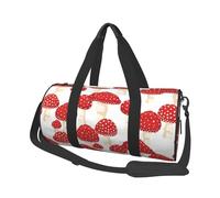 Modello di funghi rossi dell'agarico di mosca, Borsone da viaggio di grande capacità Borsa rotonda Borsa da viaggio sportiva Borsa da viaggio Borsa da fitness