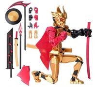Modello di giocattolo del guerriero samurai 3D stampato in 13 cm, figura d'azione multi-snodabile e posabile, per sollievo dallo stress e da collezione Re dei Demoni,Guerriero Oni d'Argento,Bambola sn