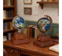 Modello di globo in miniatura, modello di scena in miniatura, accessori fai-da-te per scene in tasca - un regalo da collezione per hobbisti ed appassionati Modello di globo in miniatura color rame,Mod