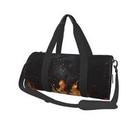 Modello di griglia a carbone fiammeggiante, Borsone da viaggio di grande capacità Borsa rotonda Borsa da viaggio sportiva Borsa da viaggio Borsa da fitness