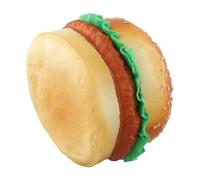 Modello di hamburger falso in materiale PU sicuro ideale per la condivisione sociale e il gioco di ruolo fantasioso