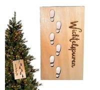 Modello di impronta a forma di gnomo - Modello natalizio per decorazioni interne | Stencil in legno per pavimenti, modello di pavimento natalizio, stencil per impronte di piedi, decorazione per