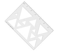 Modello di intarsio acrilico trasparente con design triangolo o cuore modelli router strumento di misura per la lavorazione del legno multifunzione