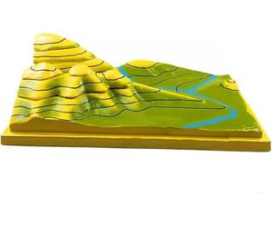 Modello di interpretazione della mappa topografica dei contorni, modello di tettonica a placche 3D di geologia, sussidio didattico for la dimostrazione della forma del territorio(Small)