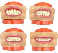 Modello di labbra in silicone for esercitazioni da 4 pezzi - Test dei denti in porcellana da 10 cm for l'estetica delle protesi dentarie e l'allineamento delle labbra