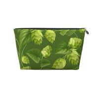 Modello Di Luppolo E Foglie Verdi, Borsa da toilette Borsa per trucco Borsa per cosmetici Borsa da toilette da viaggio portatile