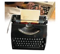 Modello di macchina da scrivere antico, modello manuale classico, nessun alimentatore richiesto, stampa a due colori, con nastri, per casa, bar, cantinetta (nero)