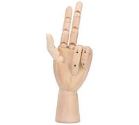 Modello di mano in legno, articolato e realistico, strumento flessibile e posizionabile per schizzi e disegni d’artista, scultura accurata della mano sinistra femminile per