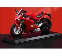 Modello di moto Modellino Di Moto Da Cross In Scala 1/10, Con Luci E Suoni, Collezione Auto Giocattolo, Regalo, Produzione Statica Pressofusa Per Ducati V4S(Red)