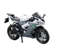 Modello di moto Modellino Di Moto In Miniatura Pressofuso In Lega Per Kawasaki Per NINJA ZX-6R In Scala 1:12, Con Sterzo A Volante(Grey)