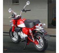 Modello di moto Modellino Di Motocicletta 1/12 Pressofuso Portatile Da Corsa Con Simulazione Di Motocicletta Da Dito, Giocattolo Da Collezione Con Suono E Luce Per Honda Per Monkey(Red)