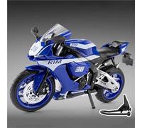 Modello di moto Modellino In Lega 1/9 Per Moto Per YAMAHA R1M, Modello Giocattolo Con Suoni E Luci, Regalo, Decorazione Per Torta(Blue)