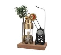 Modello di motore a vapore, FD-6 Mini modello di motore a vapore a tre gambe oscillante verticale con caldaia e unità di generazione di energia a vapore, kit di educazione alle scienze fisiche