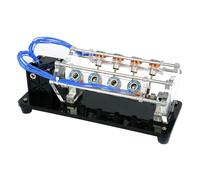 Modello di motore elettromagnetico a bobina 4/8/12, modello di motore a V con luci a LED, modelli di esperimenti di fisica ad alta tecnologia, circuito di sovralimentazione integrato(8Coil)