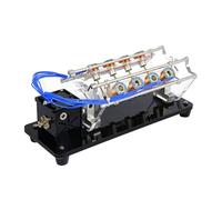 Modello di motore elettromagnetico a V, modello di motore a 4/8/12 bobine con design a LED, strumento didattico per esperimenti da 5 V, combinazione di campi magnetici ed elettrici(8Coil)
