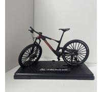 Modello di mountain bike in metallo, scala 1:8, con supporto per display, replica mini Downhill MTB con sospensione e trasmissione a catena, decorazione da collezione per gli appassionati di ciclismo