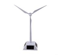 Modello di mulino a vento solare in plastica ABS per l'educazione e la decorazione dei bambini, gira in condizioni di luce forte per illustrare l'energia solare, design bianco con 26