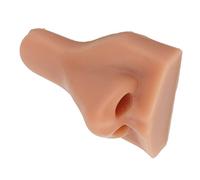 Modello di Naso in Silicone 3D Modello di Pratica del Naso Finto Flessibile per Praticare la Visualizzazione di Gioielli di Sutura (Tonalità della pelle scura)