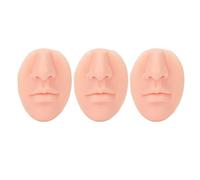 Modello di naso in silicone, morbido ed elastico, riutilizzabile, per praticare piercing, con bocca, per esposizione di anelli al naso e unghie, e chirurgia plastica, 3 pezzi, in (Light Skin Tone)