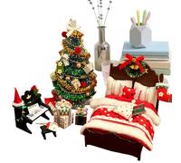 Modello di Natale in miniatura - Box regalo magico artigianale di Villa Loft | Advgology Collection Mobili Ornamento invernale Regalo Creatività per bambini