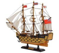Modello di nave a vela HMS Victory in stile antico deco marittimo senza kit