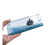 Modello di nave da crociera - Nave da crociera Drifting Fluid Bottiglia | Nave da crociera che non affonda mai ornamento per la decorazione della scrivania | Liquido Drifting Bottiglia galleggiante