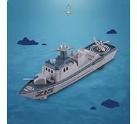 Modello Di Nave Da Guerra Con Armamento Guidato, Regalo Ideale, Nave A