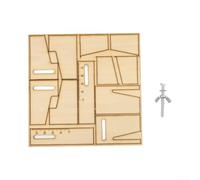 Modello di nave in legno per kit fai da te per barche a vela - ormeggio regolabile per pulegge da 3,5-10 mm, accessorio per la costruzione di yacht e battelli a vapore, 70 x 55 mm