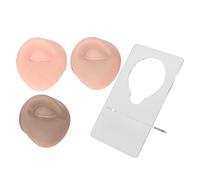 Modello di occhi in silicone morbido, realistico, per praticare il piercing, modello di occhi umani, 3 pezzi, simulazione multifunzionale per principianti, colore della pelle