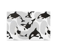 Modello di orca assassina Modello di pesce, Puzzle da 1000 pezzi, puzzle in legno per tutta la famiglia, decorazione da parete per adulti e ragazzi