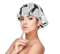 Modello di orca Modello di pesce,Cuffia da notte in raso per adulti - Cuffia da notte elastica per donna, copricapelli per la notte