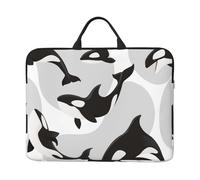 Modello di orca Modello di pesce, Custodia per laptop da 14 pollici, borsa per notebook, custodia per laptop, valigetta con maniglia