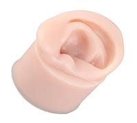 Modello di orecchio in silicone, colore della pelle medio, modello di orecchio per esercitarsi con i piercing, per esporre orecchini e per istruzioni didattiche. (Destra)
