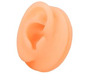 Modello di orecchio in silicone, durevole modello di orecchio falso Materiale in silicone color carne per dimostrazione didattica ecc(Orecchio destro)