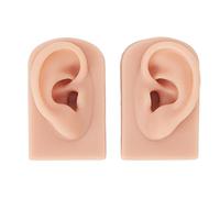 Modello di orecchio in silicone, flessibile, morbido e riutilizzabile, simulato, modello di orecchio per la pratica del piercing alla pelle umana per la formazione di agopuntura, (Mittlere Hautfarbe)