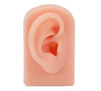 Modello di orecchio in silicone Modello di orecchio umano riutilizzabile morbido e flessibile per l'orecchio destro per l'allenamento del piercing all'orecchio e la (Pelle chiara)