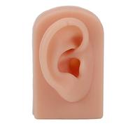 Modello di orecchio in silicone Modello di orecchio umano riutilizzabile morbido e flessibile per l'orecchio destro per l'allenamento del piercing all'orecchio e la (Pelle scura)