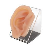 Modello di orecchio in silicone Nutriess per la pratica del piercing Strumento di visualizzazione morbido e realistico con supporto per esposizione di gioielli e allenamento con