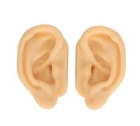 Modello di orecchio in silicone Realistico morbido modello di pratica per piercing all'orecchio sinistro destro per orecchini Auricolari Display 1 paio