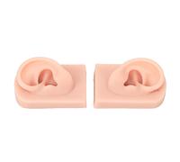 Modello di Orecchio Umano 1 Paio di Modelli di Orecchio in Silicone Simulazione di Orecchio Umano Destro Artificiale Modello di Orecchio in Silicone per Raccolta (Beige chiaro)
