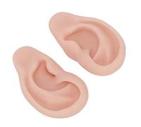 Modello di Orecchio Umano in Silicone 1 Paio Modello di Orecchio di Simulazione Riutilizzabile Comodo per la Visualizzazione di Orecchini per l'insegnamento del Piercing all'Orecchio (Colore della
