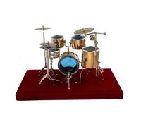 modello di ornamento di strumento musicale Kit Di Batteria Jazz In Miniatura Modello Mini Microfono Piatto Accessori Per Strumenti Musicali Decorazione