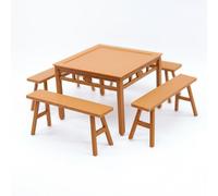 Modello Di Panca Lunga In Miniatura Dal Design Realistico, Set Di Tavolo E Panca