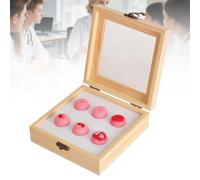 Modello di patologia cervicale a 6 fasi, set di confronto lesioni del collo uterino con scatola di legno, anatomia ginecologica per educazione medica e pazienti