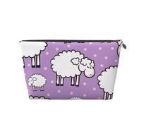 Modello di pecora simpatico cartone animato, Borsa da toilette Borsa per trucco Borsa per cosmetici Borsa da toilette da viaggio portatile