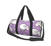 Modello di pecora simpatico cartone animato, Borsone da viaggio di grande capacità Borsa rotonda Borsa da viaggio sportiva Borsa da viaggio Borsa da fitness