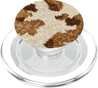 Modello Di Pelliccia Di Mucca E Agricoltore Di Bestiame, PopSockets PopGrip per MagSafe